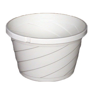 8.00 Basket Euro Saucerless White - 50 per case - Hanging Baskets